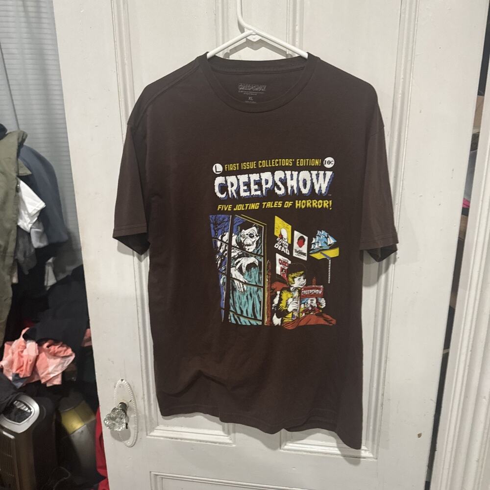 Creepshow T Shirt Men’s XL Brown Horror Graphic 2023 Taurus Entertainment Cotton